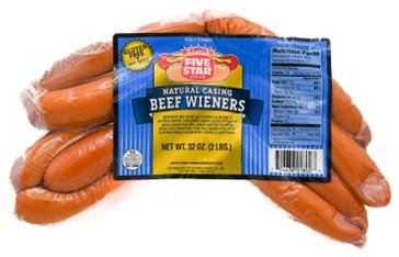 Natural Sheep Casing Beef Wieners 32oz