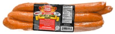 Natural Hog Casing German Style Franks Pork/Beef HOT 32oz